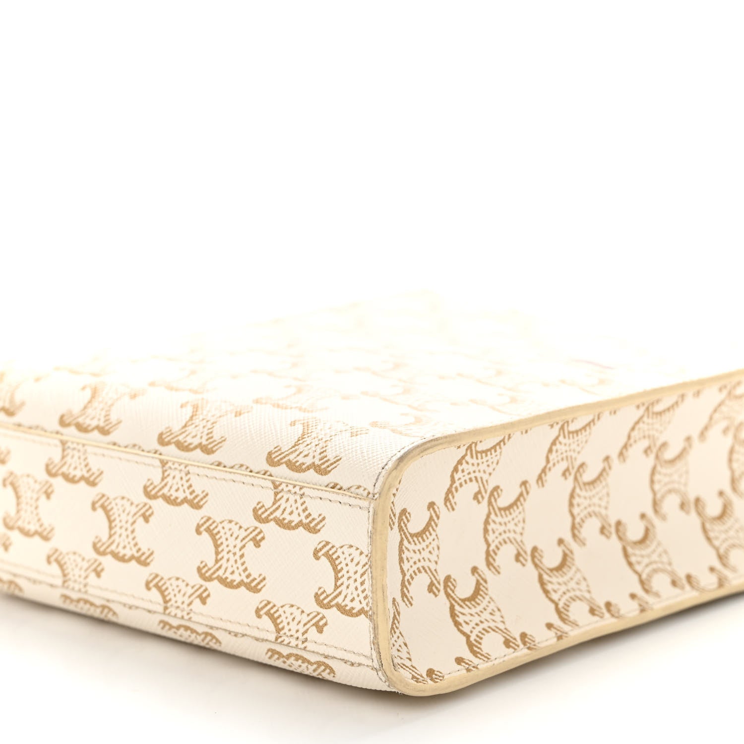 Celine Triomphe Canvas Calfskin Mini Vertical Cabas White 8 of 8