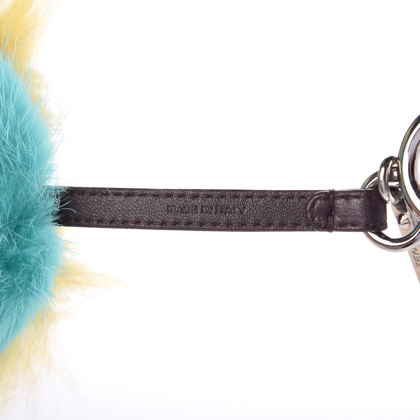 Shiny Nappa Mink Fox Fur Crystal QuTweet Dazzling Bag Bug Charm Bordeaux Seashell Multicolor
