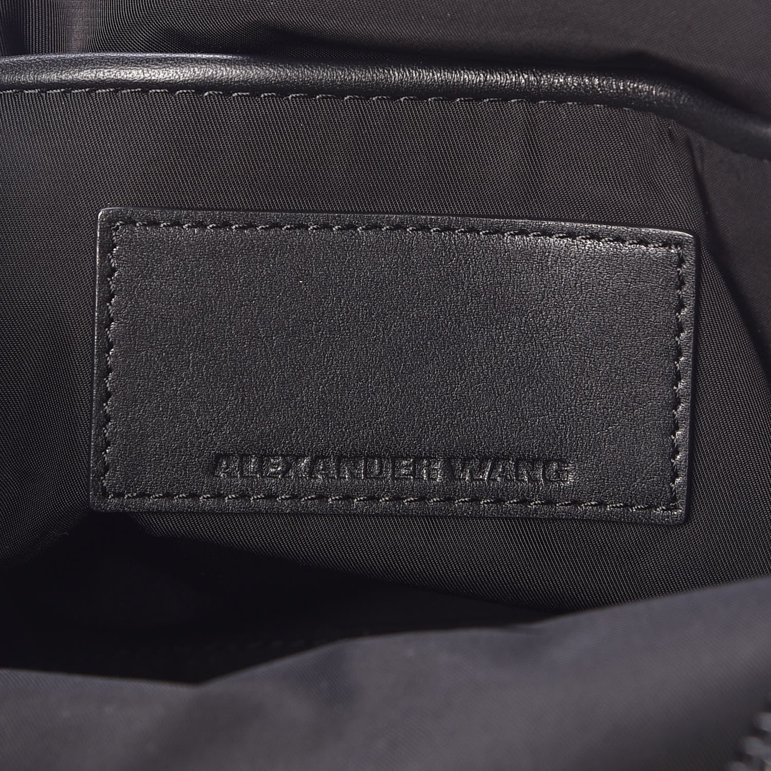 Alexander Wang Shearling Rubberized Lambskin Backpack Black 6 of 7