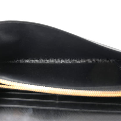 Prada Saffiano Metal Oro Chain Wallet Black 5 of 15