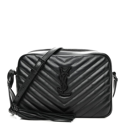 Saint Laurent Calfskin Matelasse Monogram Lou Camera Bag Black 1 of 10