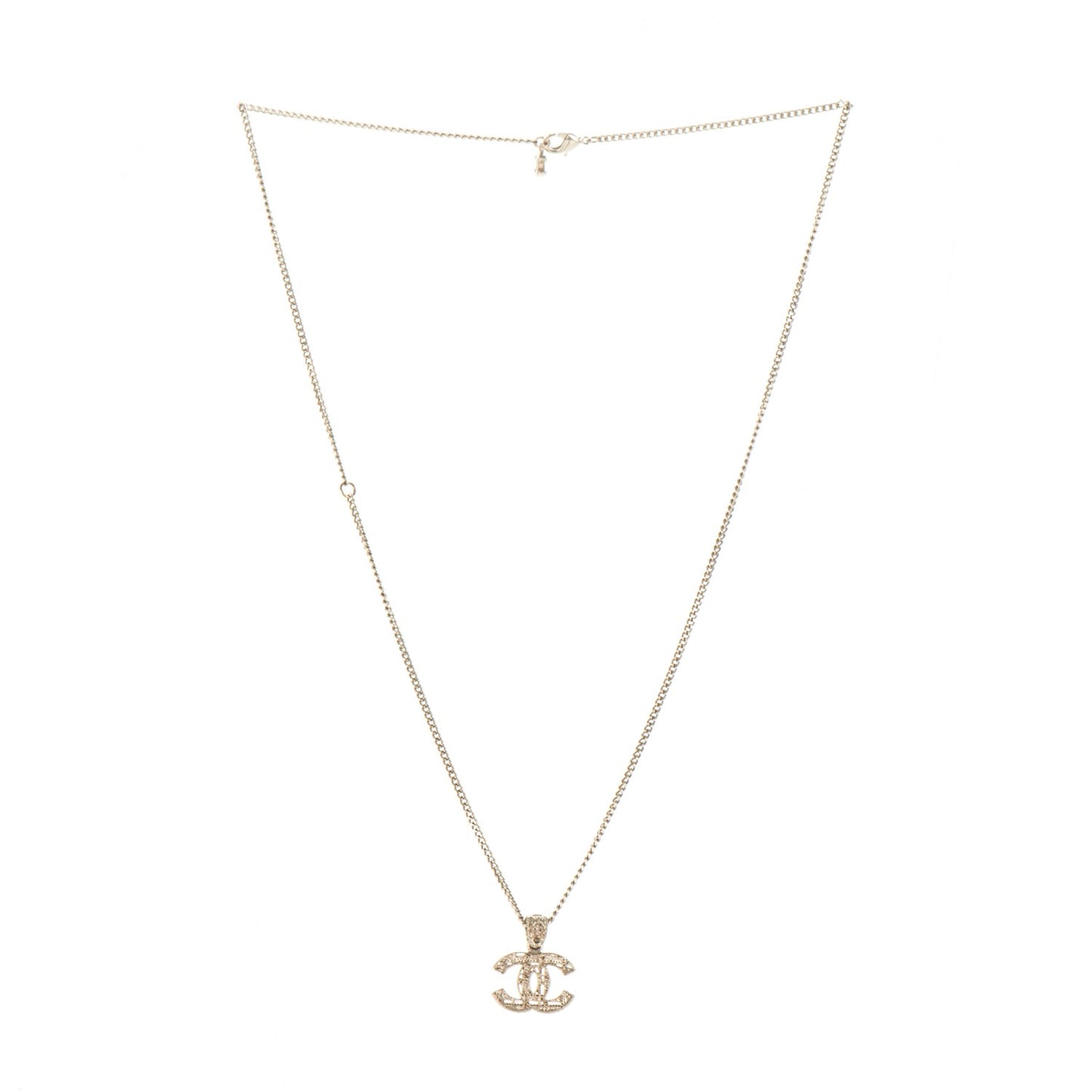 Tweed Effect CC Necklace Gold