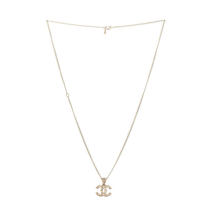 Chanel Tweed Effect CC Necklace Gold 3 of 4
