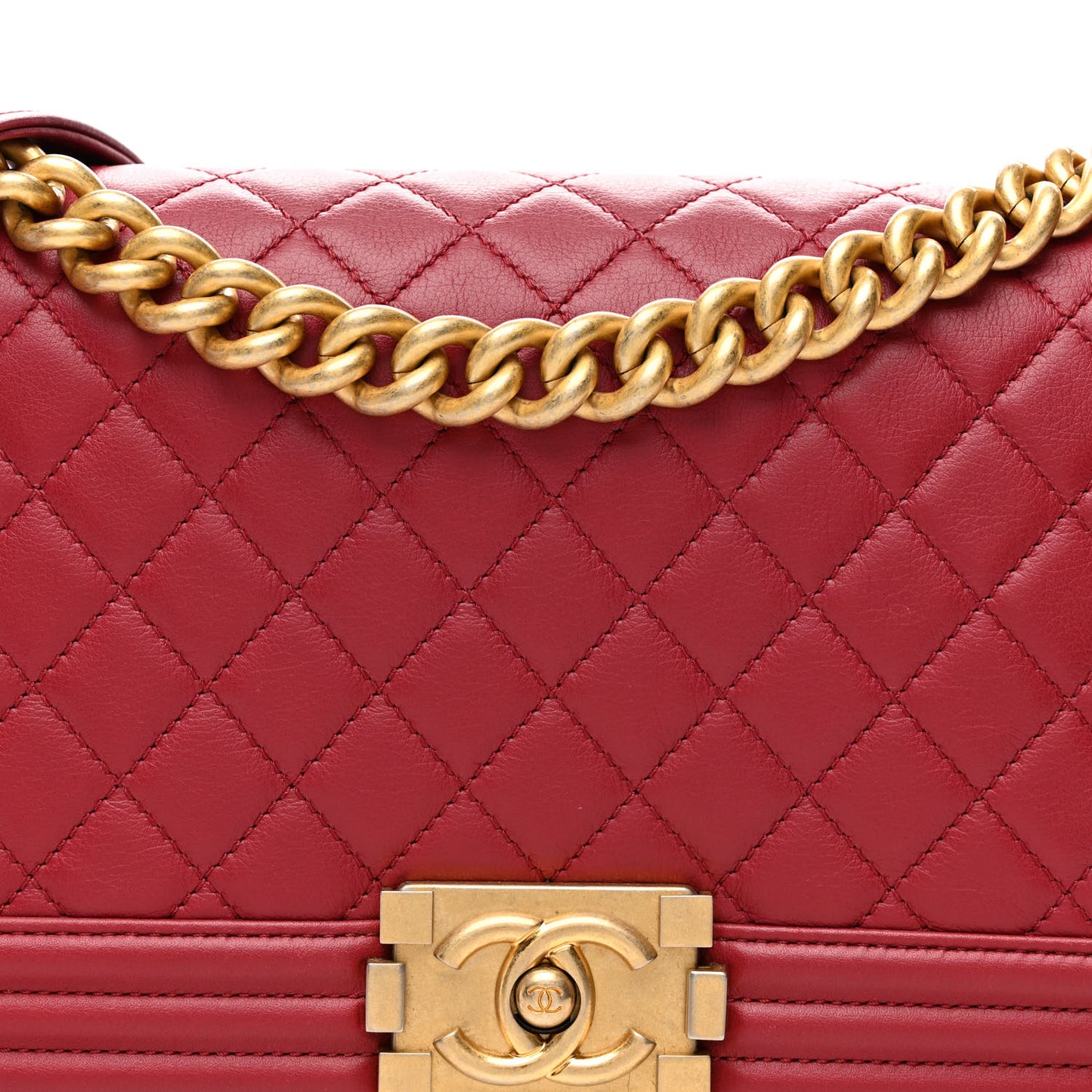 Calfskin Quilted Medium Boy Flap Pink