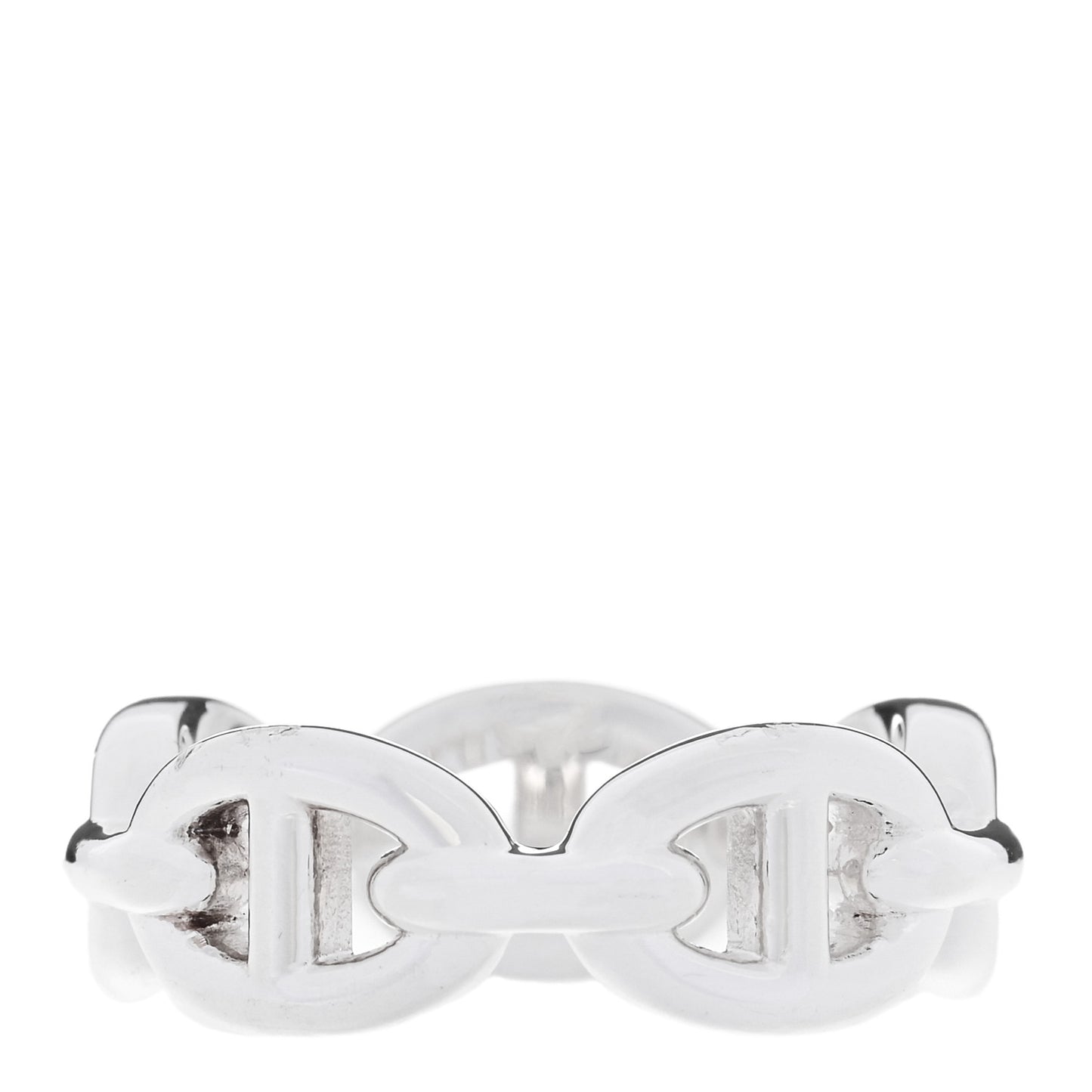 Sterling Silver PM Chaine d'Ancre Enchainee Band Ring 52 6