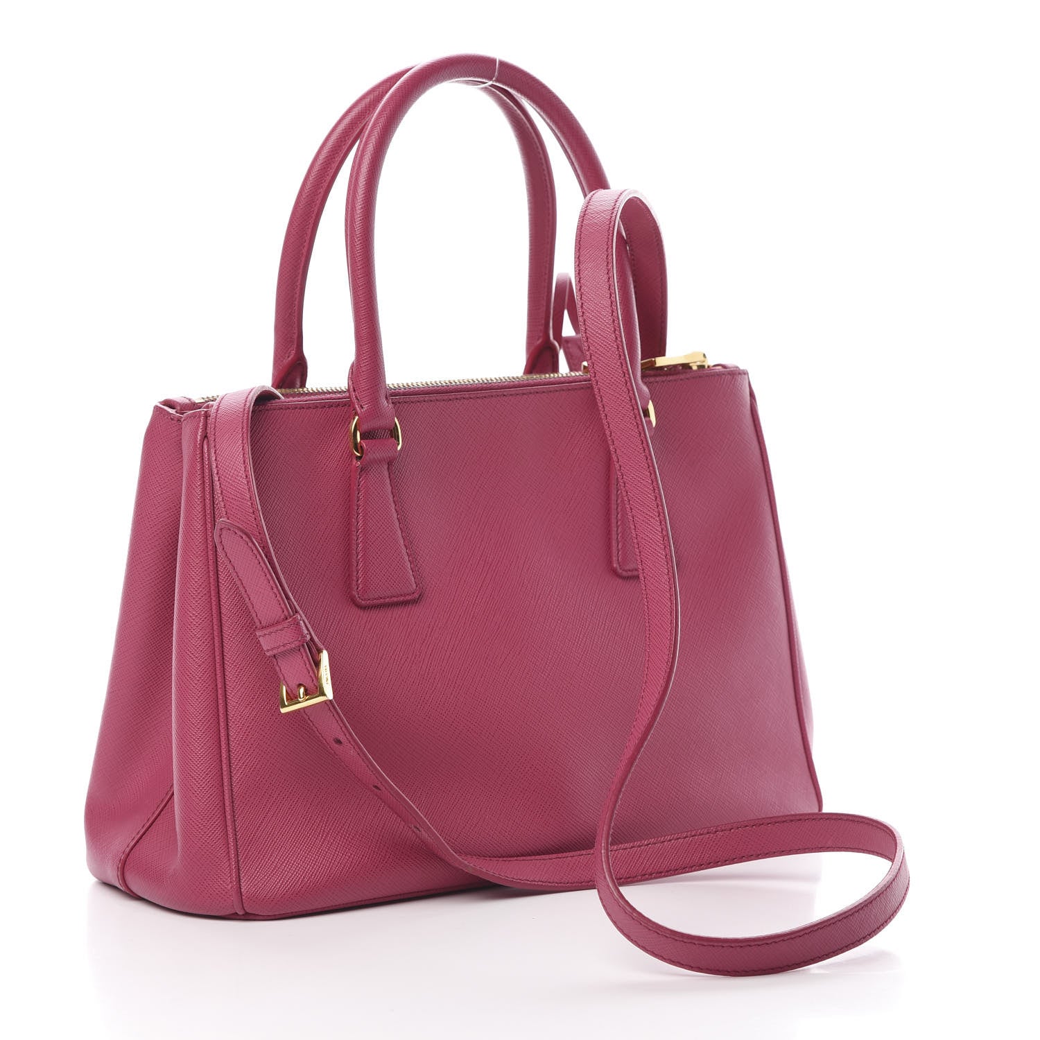 Prada Saffiano Small Galleria Double Zip Tote Ibisco 3 of 13