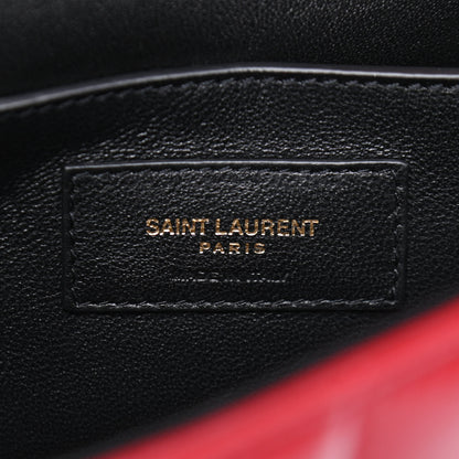 Saint Laurent Lambskin Matelasse Monogram Large Vicky Chain Bag Rouge Eros 6 of 9