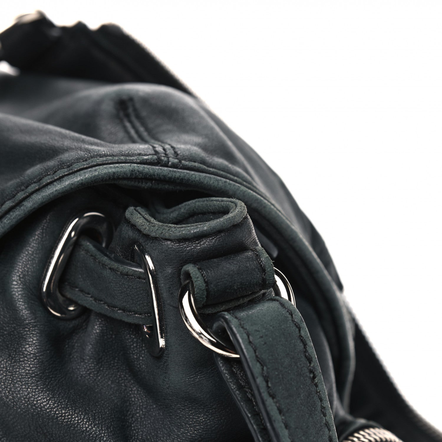 Alexander Wang Lambskin Marti Backpack Bag Washed Black Rhodium Hardware 11 of 14