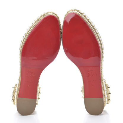 Christian Louboutin Suede Studded Madcarina Platform Sandals 40 Cappuccino 5 of 8