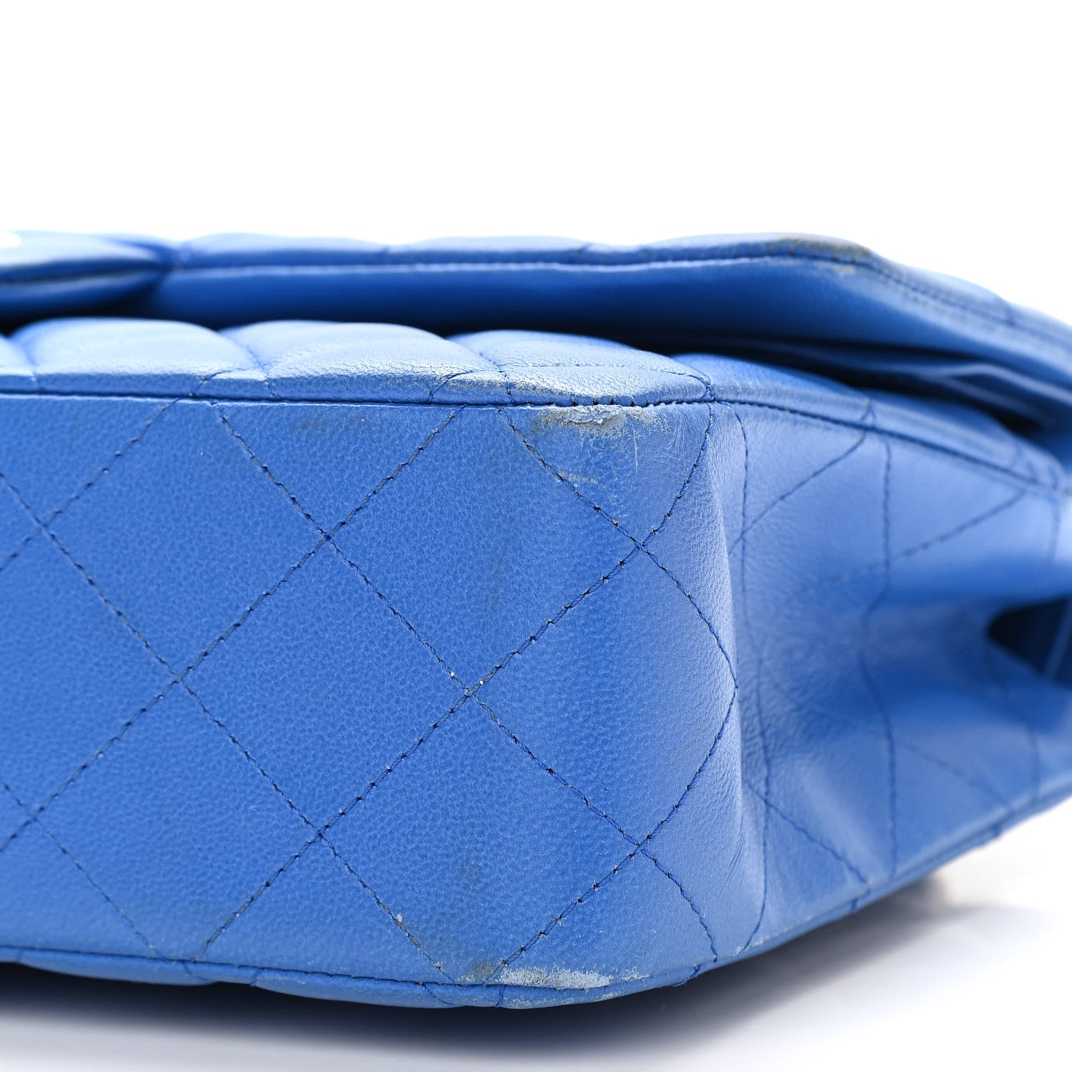 Chanel Lambskin Quilted Medium Double Flap Blue 6 of 15