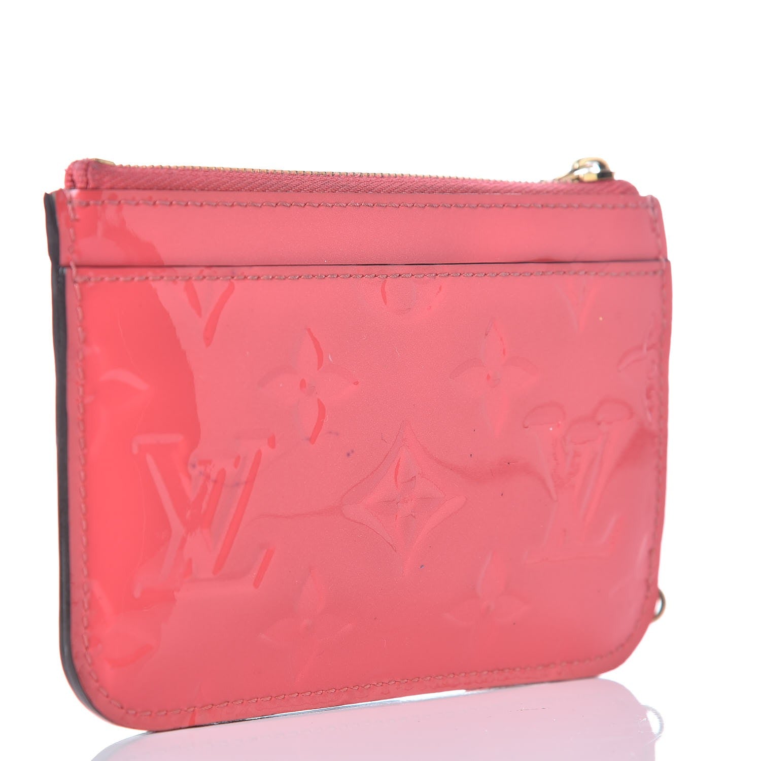 Louis Vuitton Vernis Key Pouch Rose Litchi 3 of 13