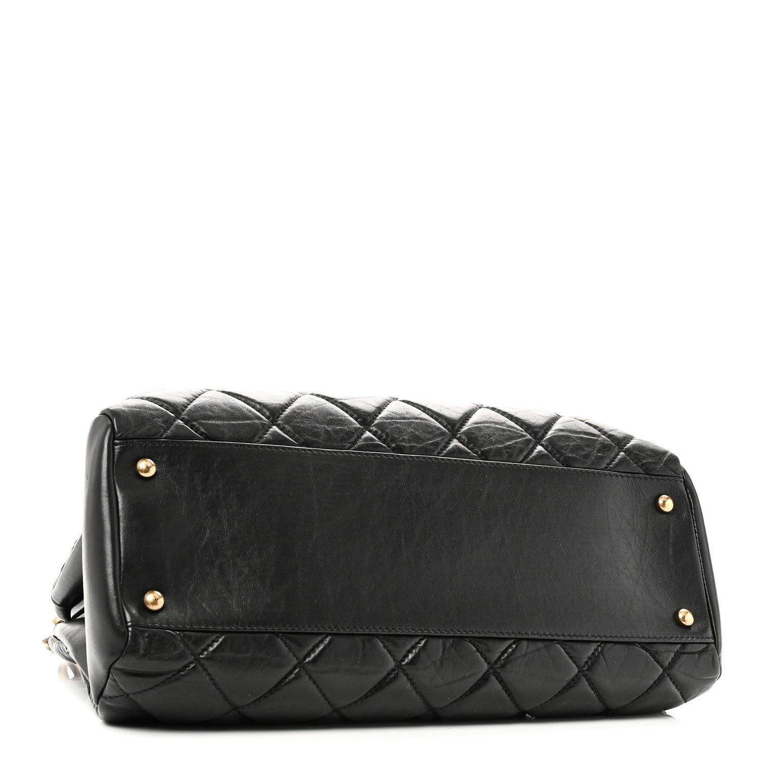 Chanel Aged Calfskin Large Just Mademoiselle Bowling Bag Black 4 of 11