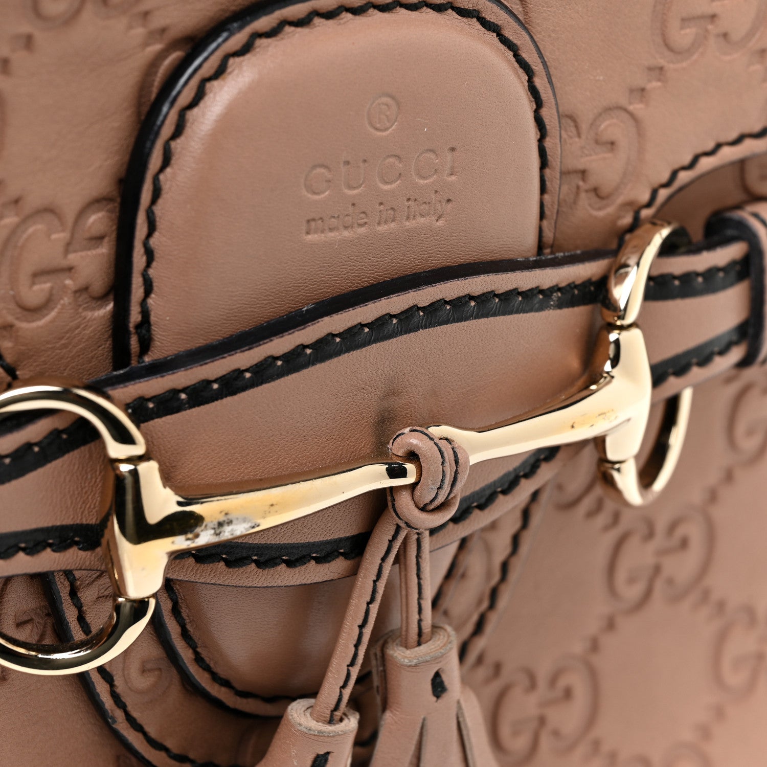 Gucci Guccissima Medium Emily Chain Shoulder Bag Camelia 11 of 17