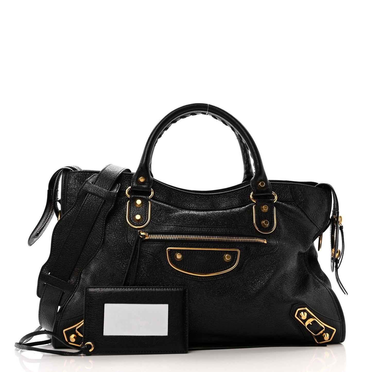 Chevre Gold Metallic Edge Hardware City Black