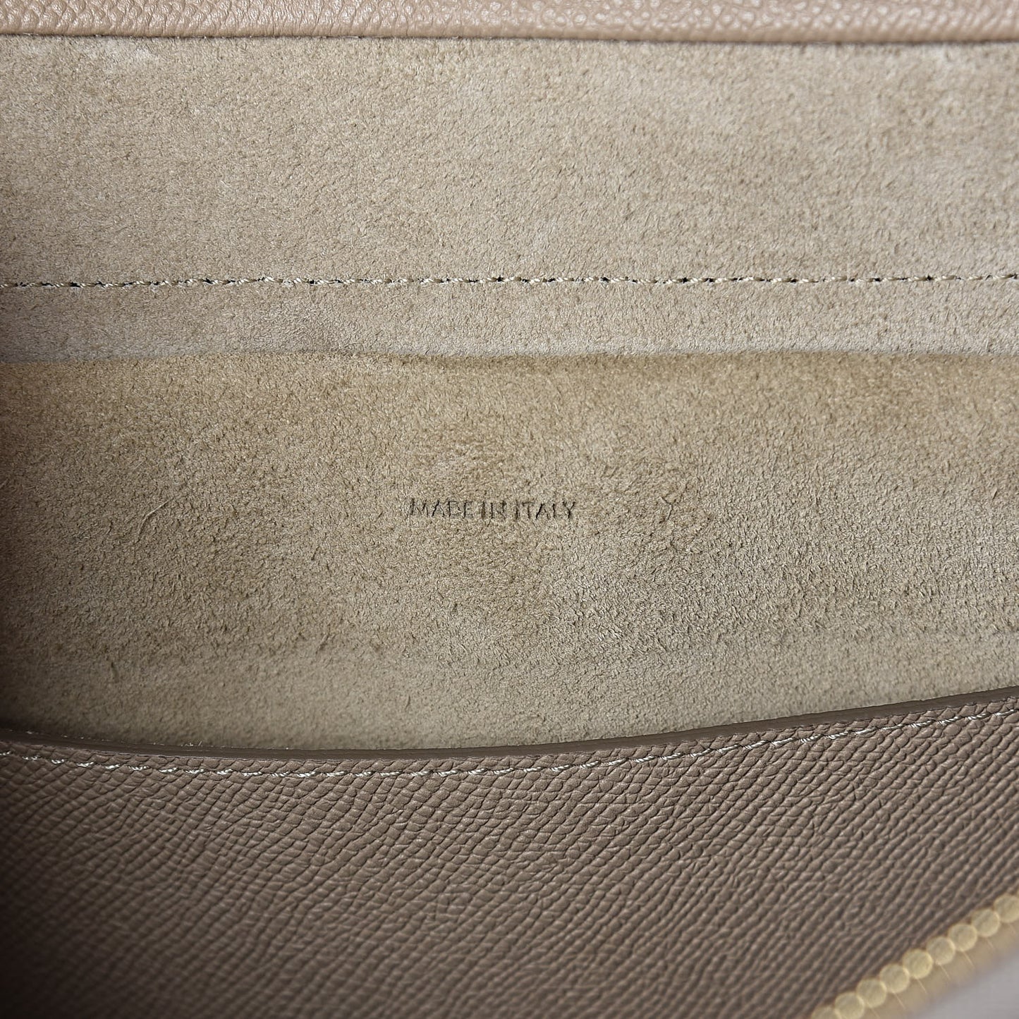 Grained Calfskin Micro Belt Bag Light Taupe