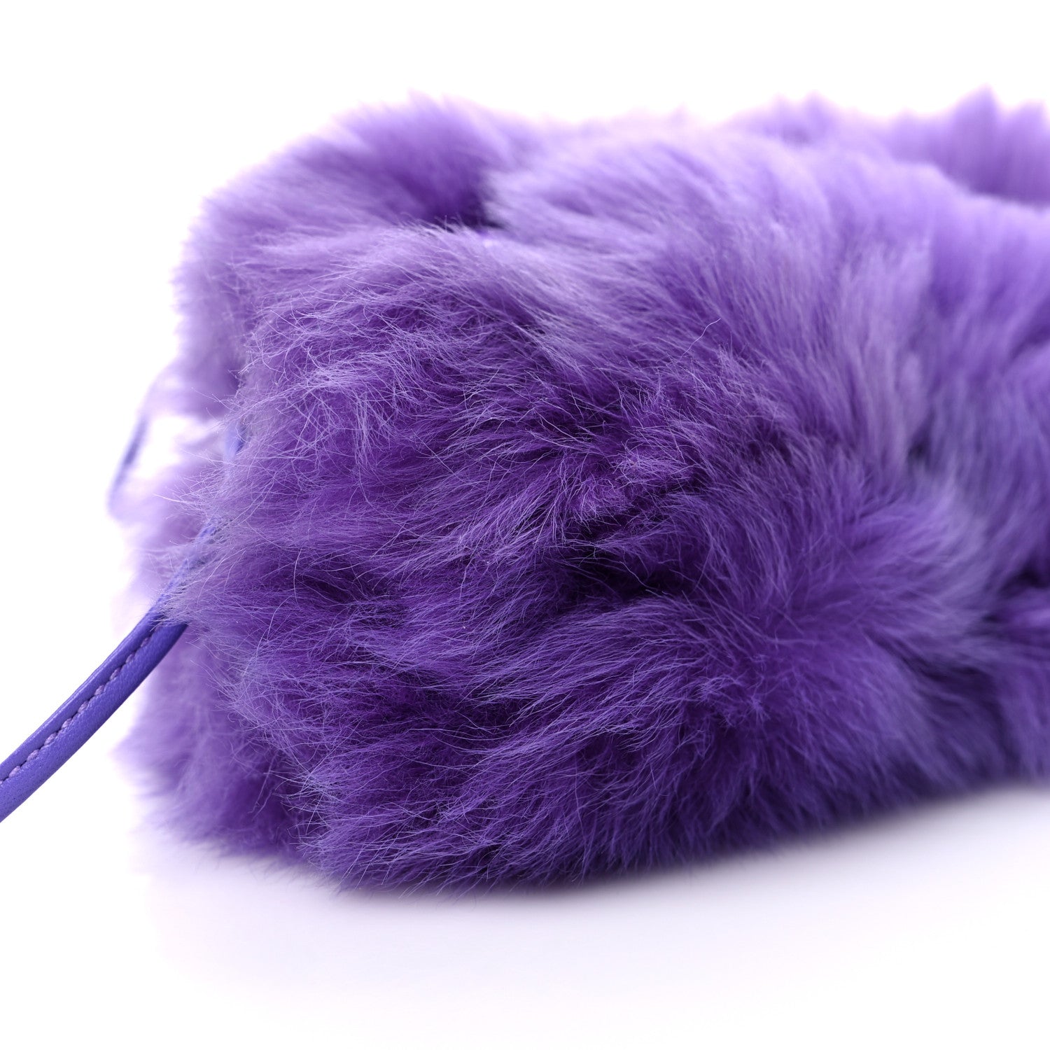 Bottega Veneta Shearling Lambskin Embellished The Mini Pouch Purple 8 of 9