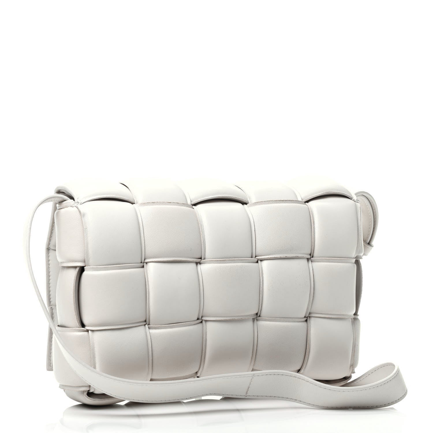 Bottega Veneta Nappa Maxi Intreccio Padded Cassette Crossbody Bag Chalk 2 of 4