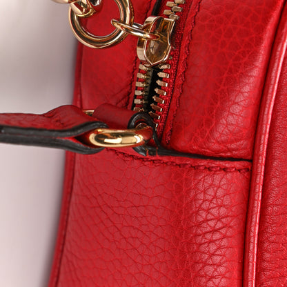 Gucci Pebbled Calfskin Small Soho Disco Bag Tabasco Red 12 of 13