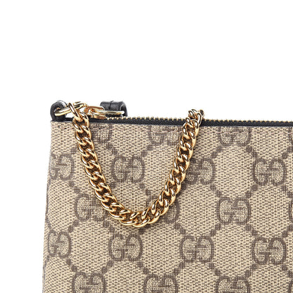 Gucci GG Supreme Monogram Mini Chain Bag Beige Black 8 of 8