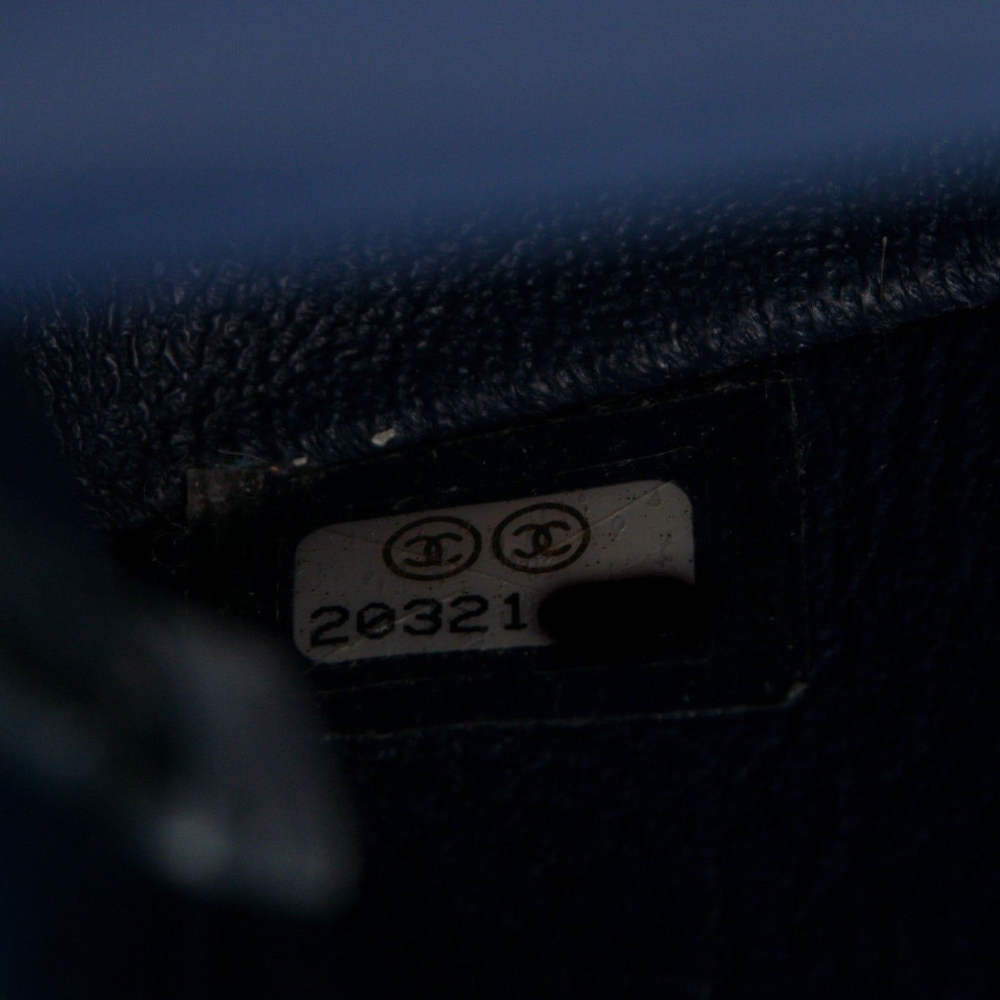 Velvet Quilted Mini Rectangular Flap Blue