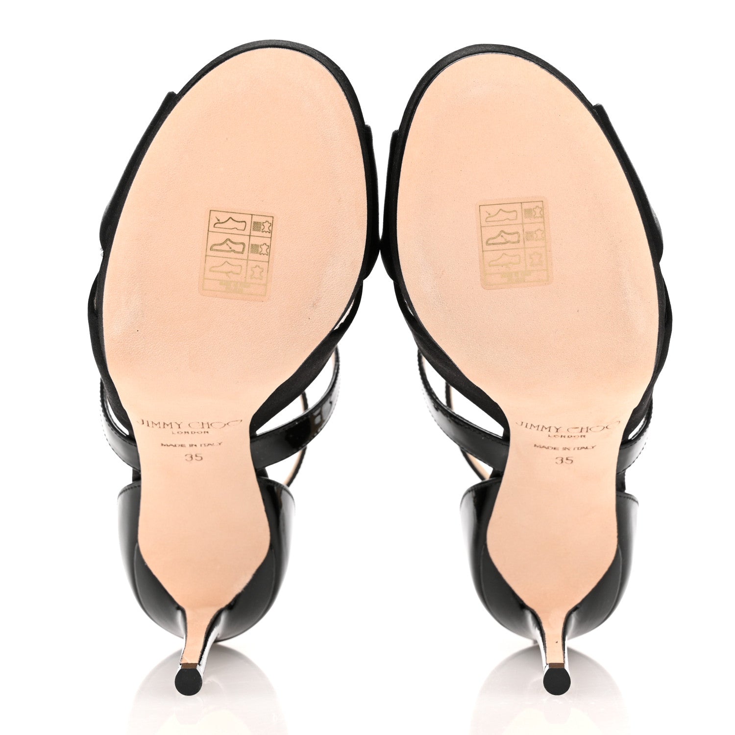 Jimmy Choo Satin Lorina 100 Sandals 35 Black 6 of 9