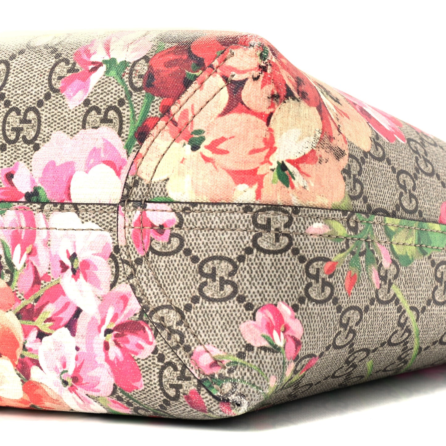 GG Supreme Monogram Blooms Medium Reversible Tote Beige Multicolor Dry Rose