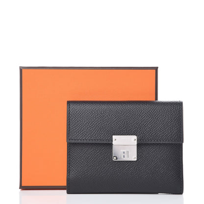 Hermes Epsom Clic Mini Card Holder Black 8 of 8