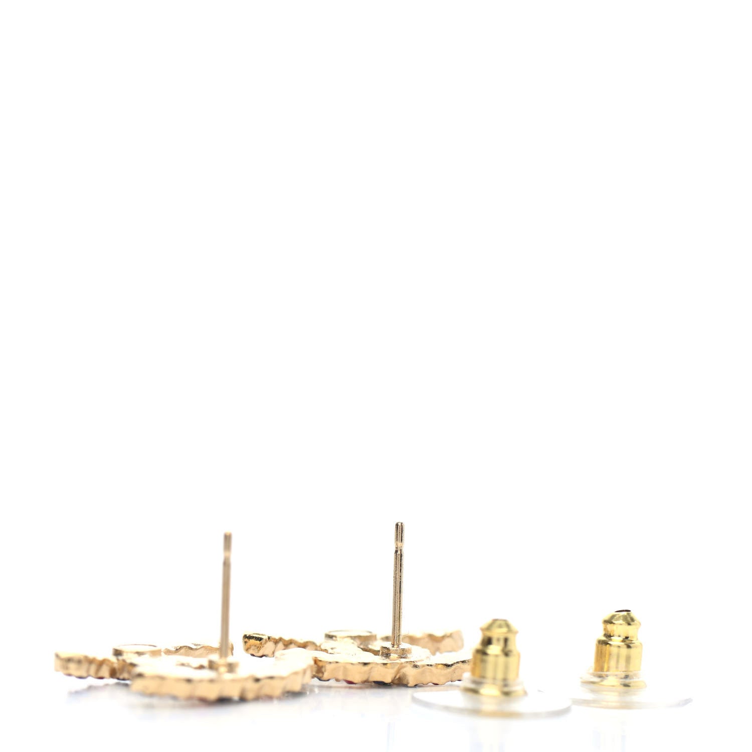 Chanel Crystal Over The Rainbow CC Earrings Gold Multicolor 3 of 4