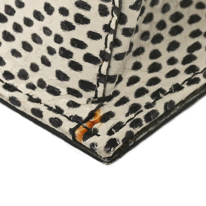 Fendi Watersnake Mink Daisy Clutch White Black 11 of 11