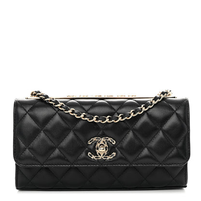 Chanel Lambskin Quilted Trendy CC Flap Phone Holder With Chain Black 1 of 11
