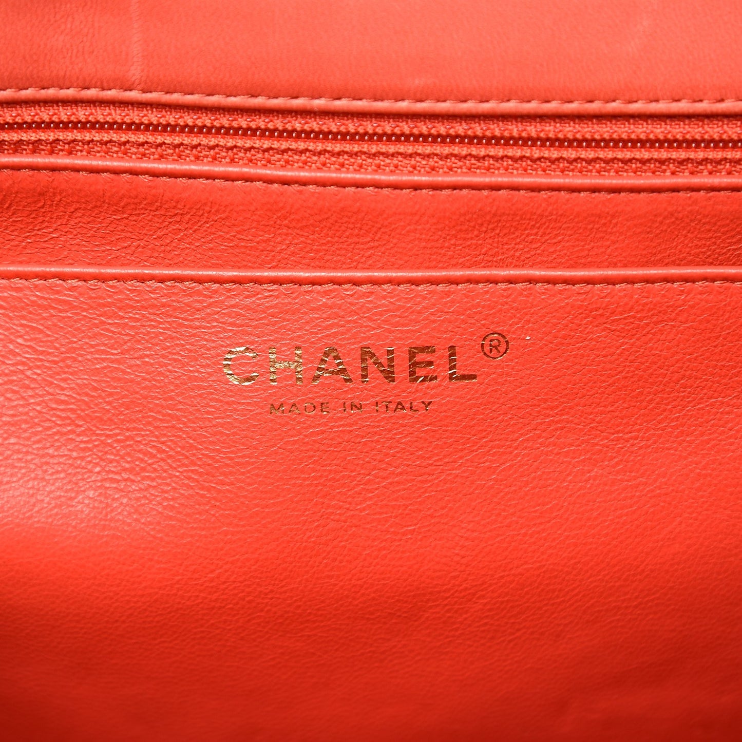 Lambskin Quilted Maxi Single Flap Light Red