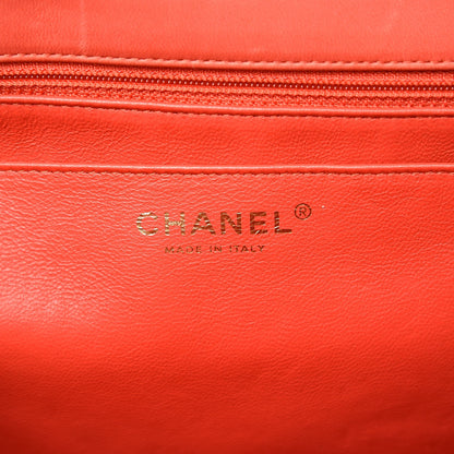 Chanel Lambskin Quilted Maxi Single Flap Light Red 6 of 12