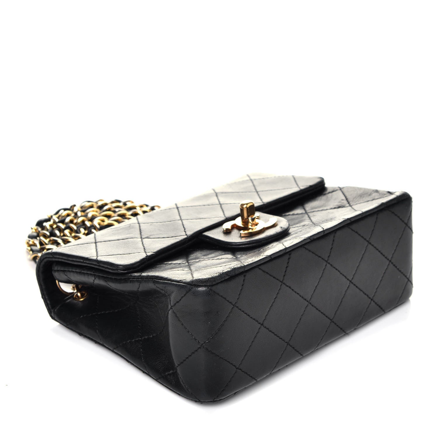 Chanel Lambskin Quilted Mini Square Flap Black 4 of 10
