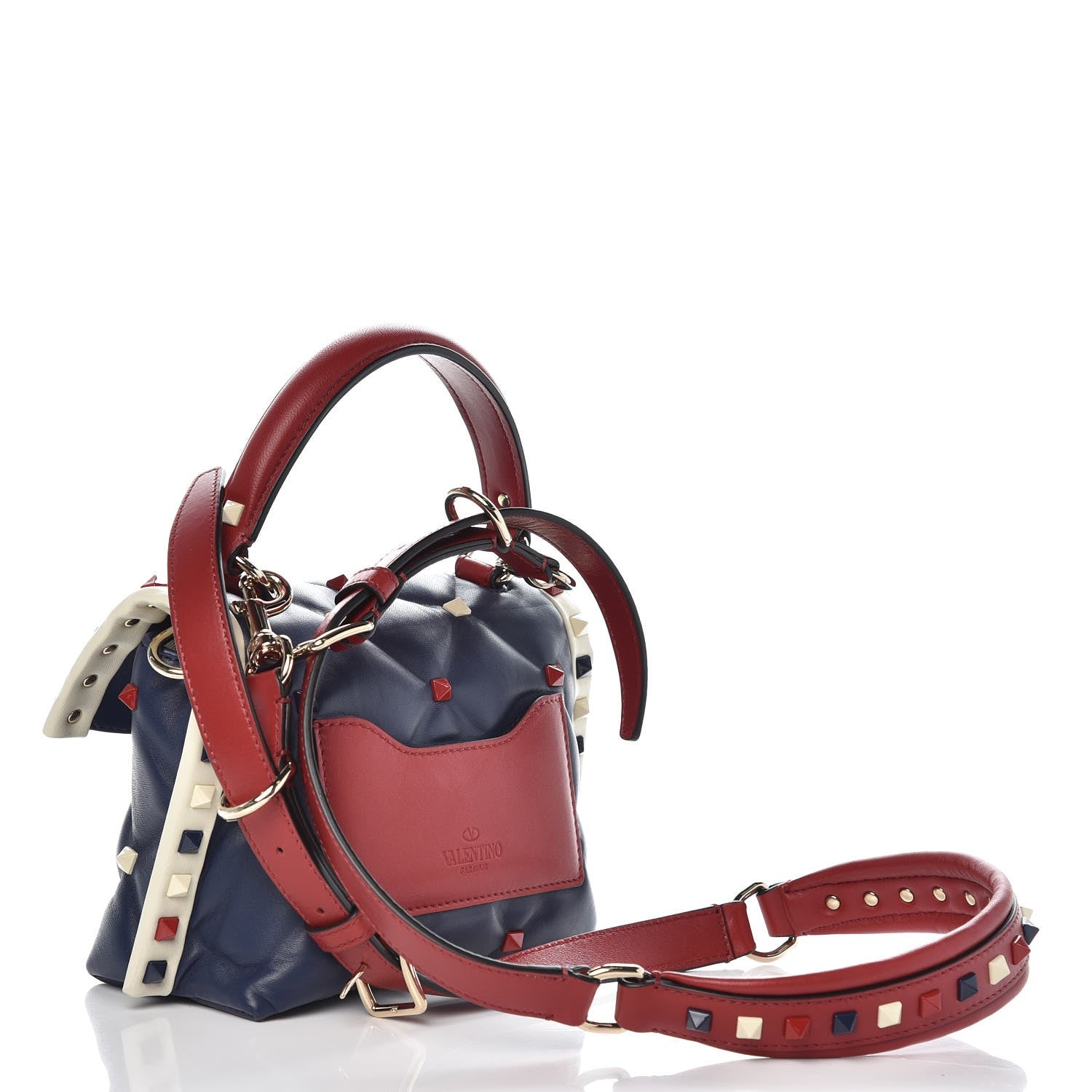 Valentino Garavani Nappa Mini Candystud Top Handle Bag Navy 3 of 10