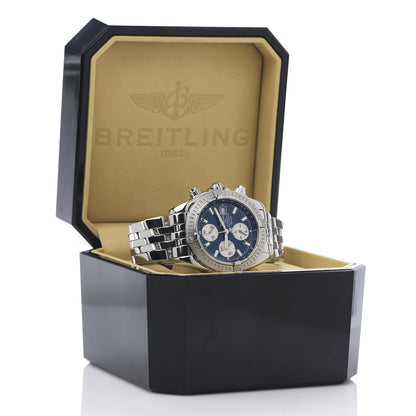 Breitling Stainless Steel 44mm Chronomat Evolution Automatic Watch Blue A78363 7 of 7