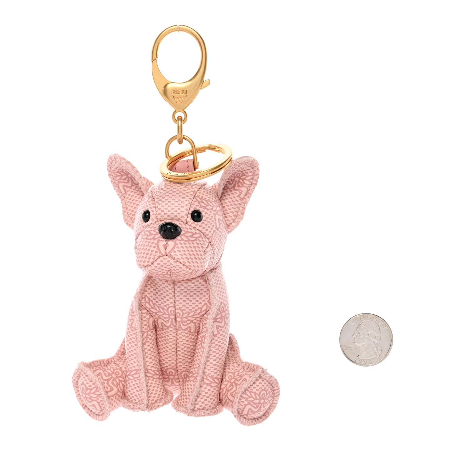 Visetos Lauretos Himmel French Bulldog Bag Charm Silver Pink