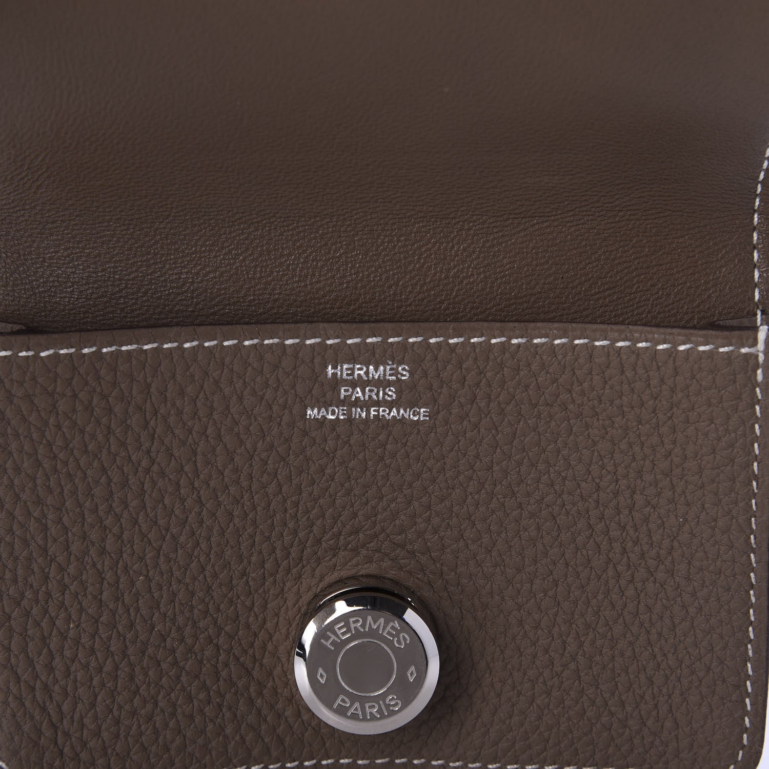 Hermes Togo Dogon Card Case Etoupe 9 of 9