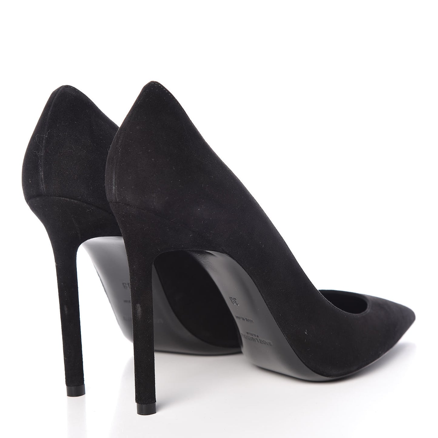 Suede Calfskin Zoe Pumps 38 Black