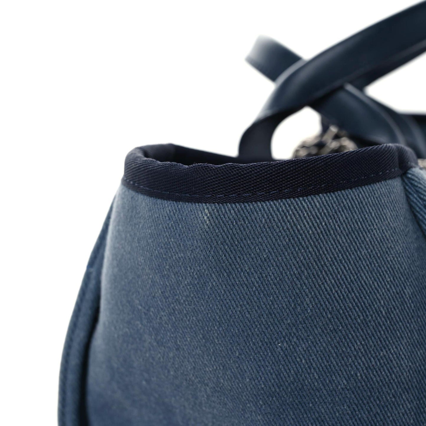 Canvas Sequin Medium Deauville Tote Navy