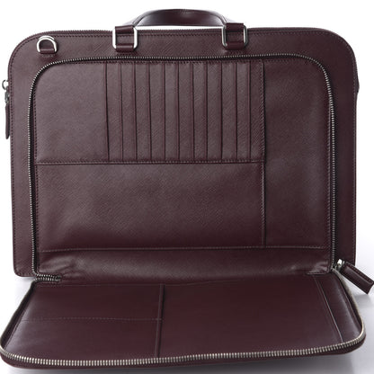 Prada Saffiano Travel Briefcase Granato 8 of 9