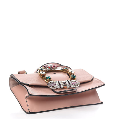 Miu Miu Goatskin Madras Soft Calfskin Crystal Embellished Shoulder Bag Orchidea 4 of 9