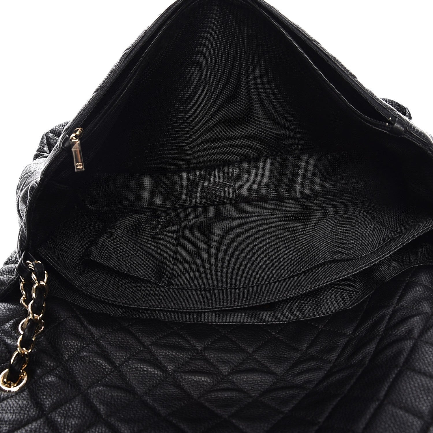 Chanel Calfskin Quilted XXL Travel Flap Bag Black 5 of 12