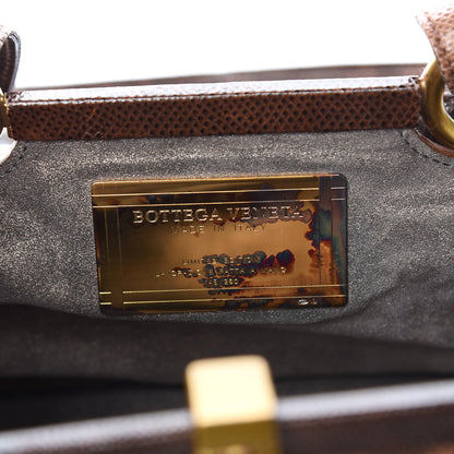 Bottega Veneta Woven Snakeskin Frame Bag Brown 6 of 10