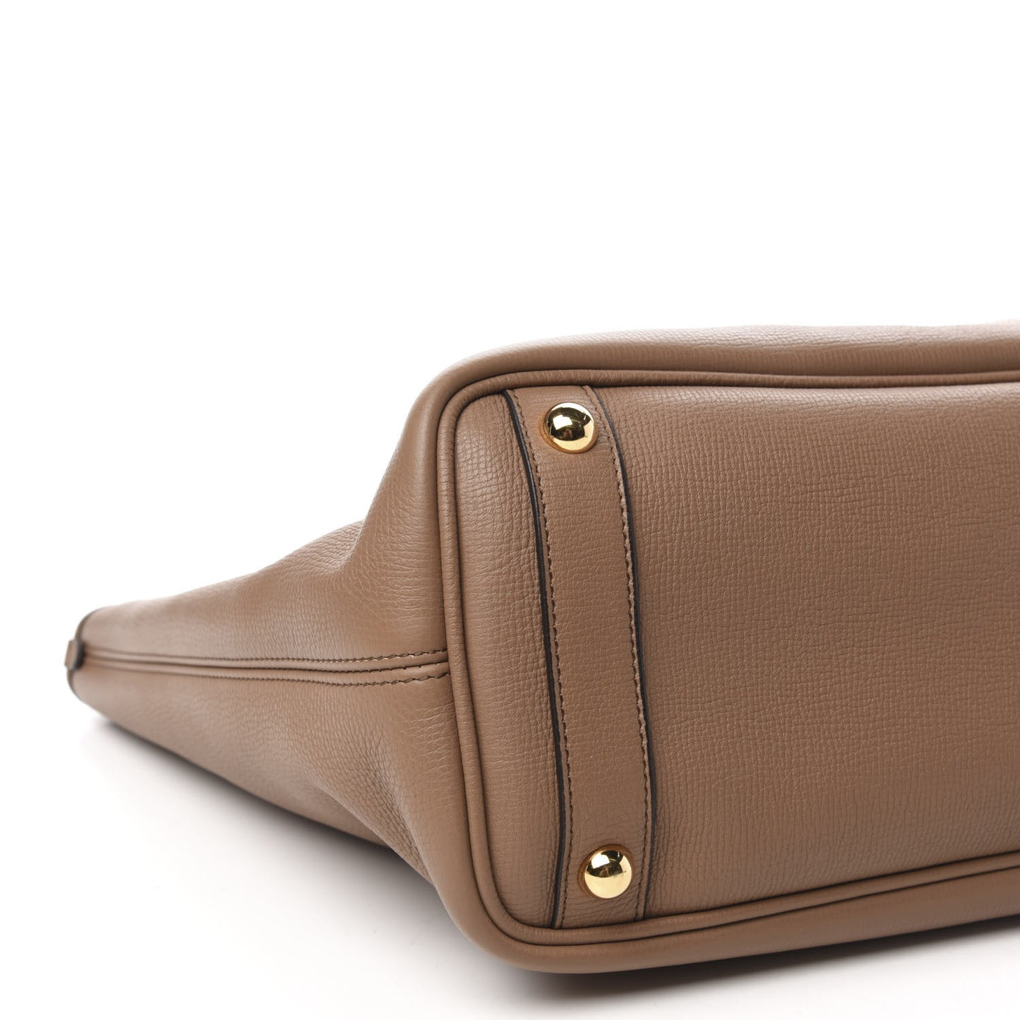 Grainy Calfskin Medium Honeybrook Tote Dark Sand