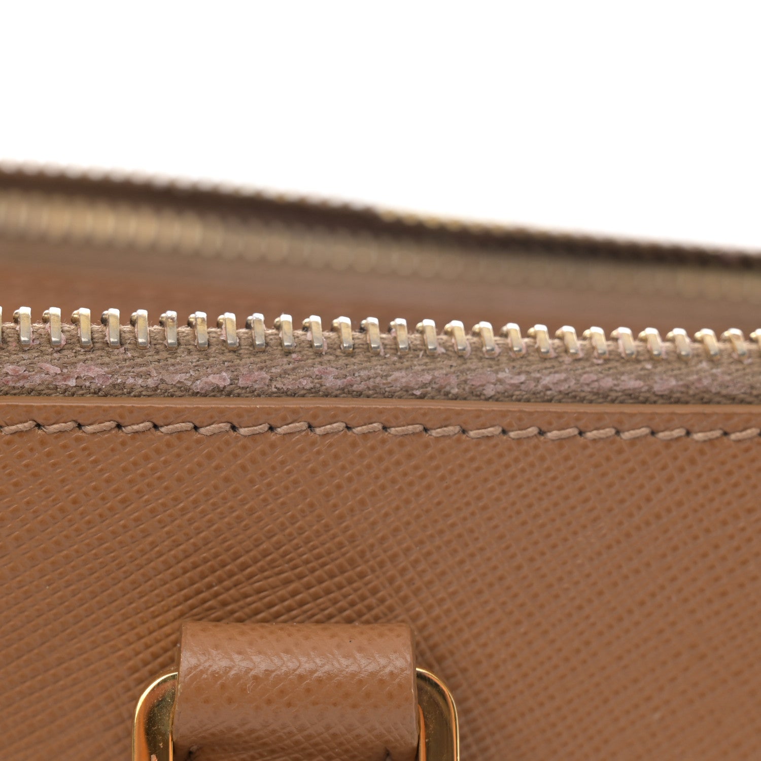Prada Saffiano Medium Galleria Double Zip Tote Caramel 12 of 13