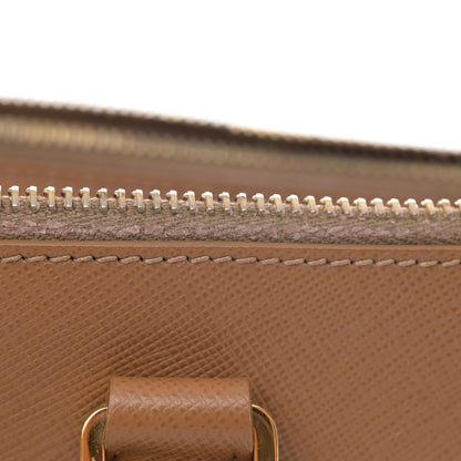 Prada Saffiano Medium Galleria Double Zip Tote Caramel 12 of 13