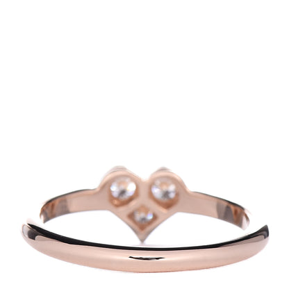 Tiffany 18K Rose Gold Diamond Hearts Ring 51 5.75 3 of 4