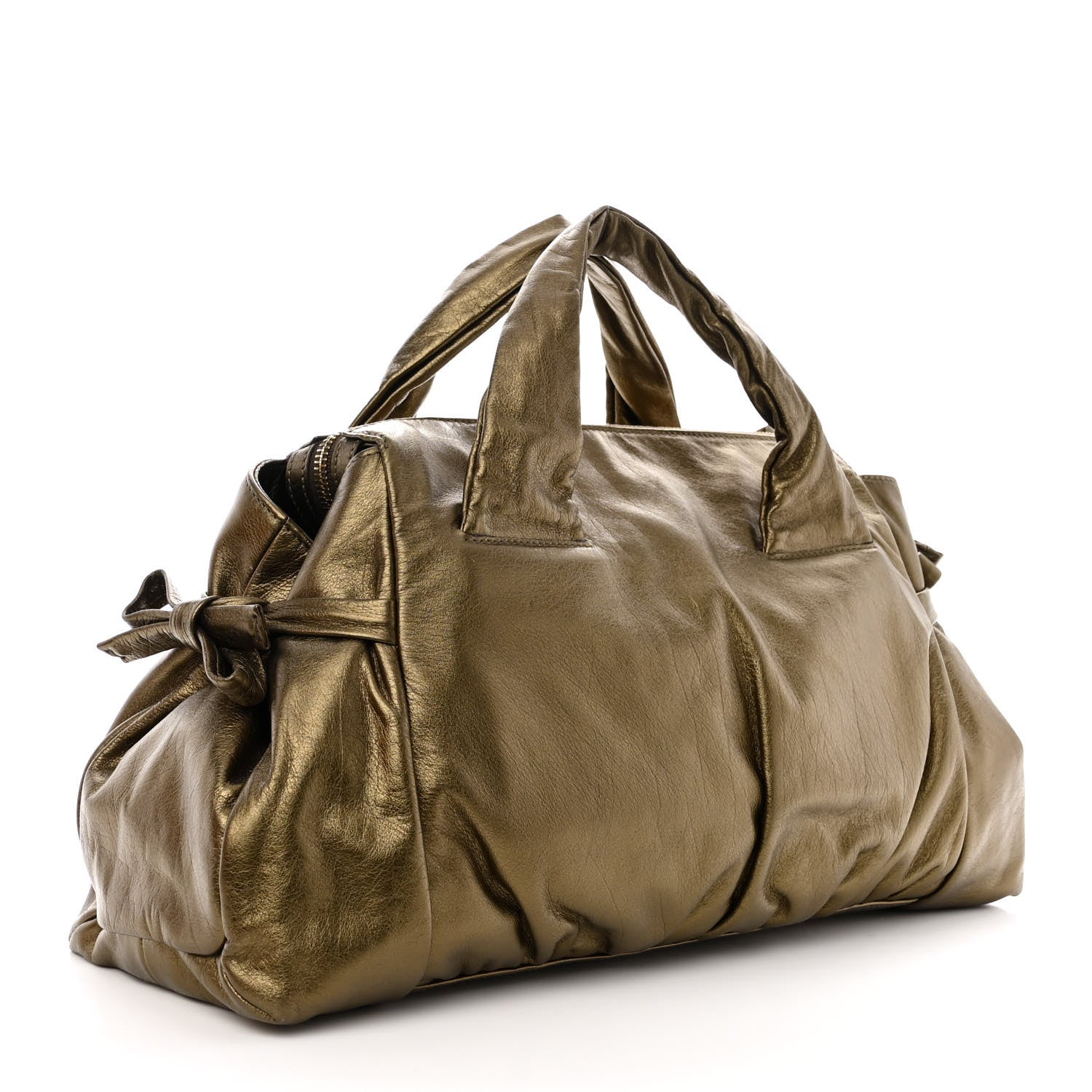 Gucci Metallic Medium Hysteria Tote Bronze 3 of 11