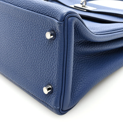 Hermes Taurillon Clemence Kelly Retourne 32 Bleu Brighton 9 of 9