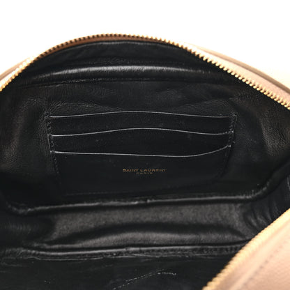 Saint Laurent Grain De Poudre Matelasse Monogram Mini Lou Camera Bag Dark Beige 12 of 13